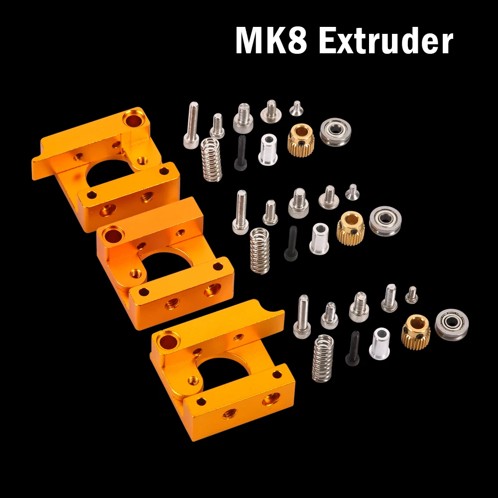 

MK8 Extruder Aluminum Alloy Block For Makerbot 1.75mm Filament 3D Printers Parts Extrusion Right Left Short Hand Part DIY Kit
