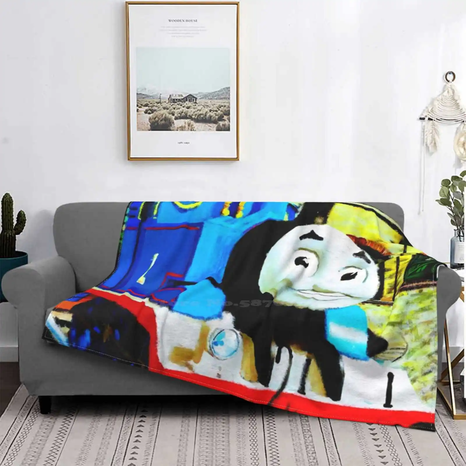 

Thomas Out Of The Shed Low Price New Print Novelty Fashion Soft Warm Blanket Thomas Thomas The Tank Engine Tank Engine Train
