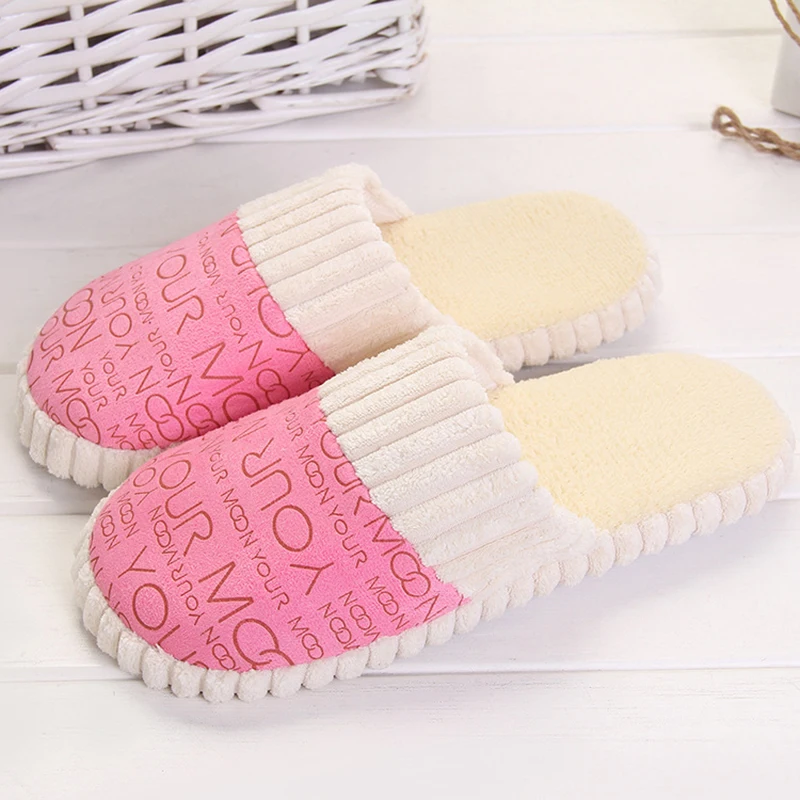 

Winter Woman Slippers Indoor Non-Slip Home Soft Slippers Man House Plush Shoes Unisex Comfort Cotton Slippers Female Warm Shoes