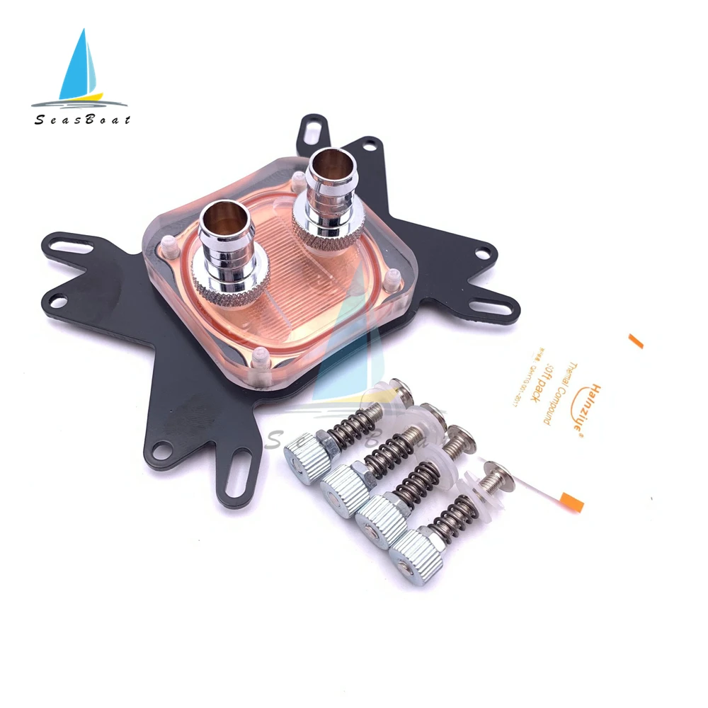 

Водяной кулер для процессора, водяной блок, охлаждение, двухканальная медная колонка, видеокарта 0,5 мм для INTEL, AMD, ПК