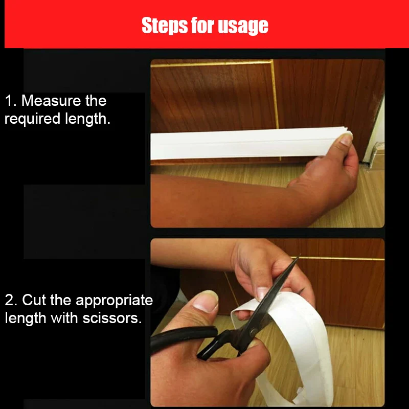 

Newly 25mm Silicone Self Adhesive Door Seal Strip Weather Stripping Silicone Bottom Door Seal Soundproof Doors and Windows FIF66