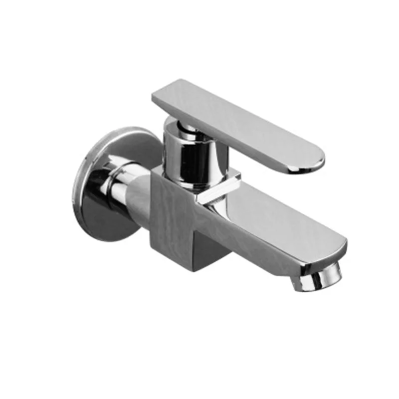 

Home Bathroom single cold Taps Brass Wall Mount Bibcock Decorative Outdoor Garden Faucet Black quick open wc Tap