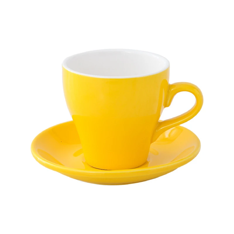 350cc цвет Макарон латте искусство кофейная чашка и блюдце наборы Demitasse Tasse кафе Xicara капучино кофейная кружка Koffie Kopjes чашка