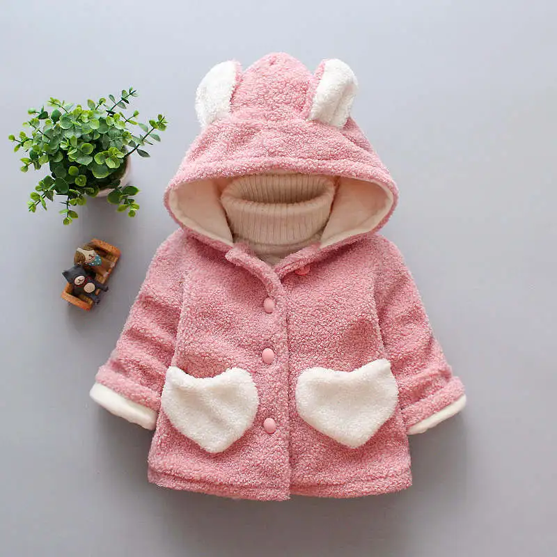 picture color Младенец bibicola куртки для маленьких девочек мода bebe мультфильм мех толстовки Верхняя одежда малышей Детская одежда детские спортивные куртки пальто - Цвет: picture color
