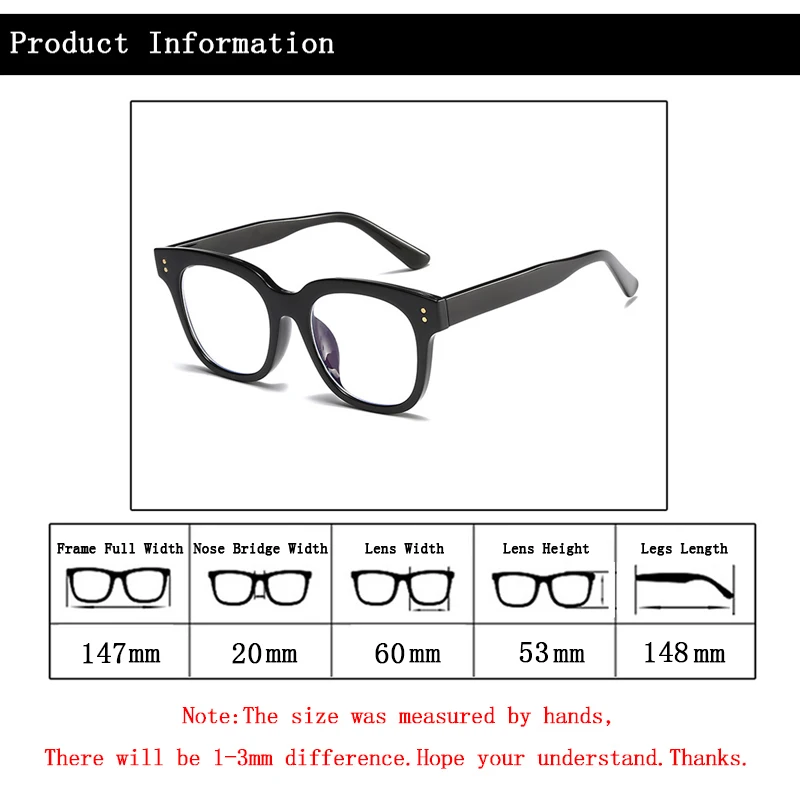 Женские ацетатные прозрачные стекла es ретро заклепки мужские для глаз