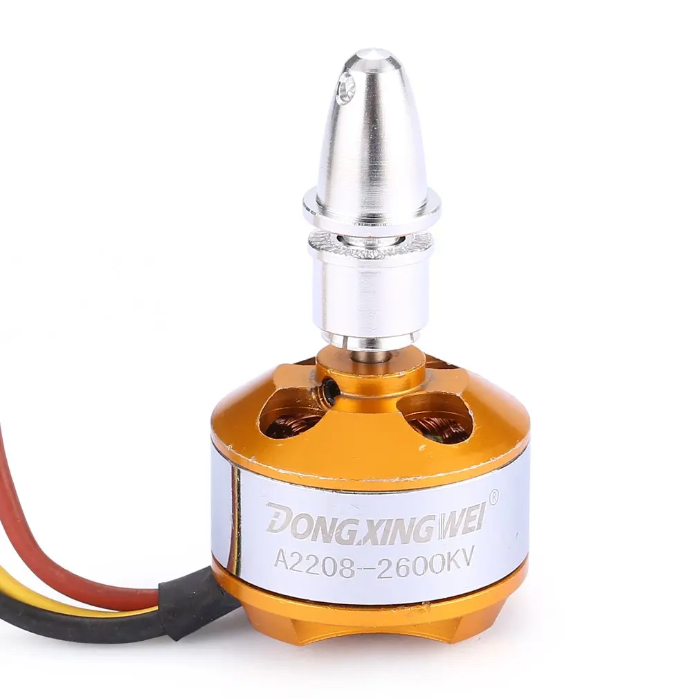 Бесщеточный мотор DXW A2208 1100KV 2 4S с внешним ротором для радиоуправляемого FPV дрона
