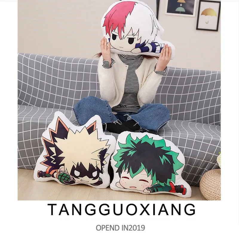 35 см мягкие плюшевые игрушки мой герой Academy подушка милый аниме Bakugou кацуки Todoroki Shoto Midoriya izku Bolster Boku подарки