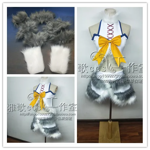 

Anime Redo of Healer Kaifuku Jutsushi no Yarinaoshi Setsuna Cosplay Costume Setsuna Tail Shoes Ears Women Halloween Full set wig