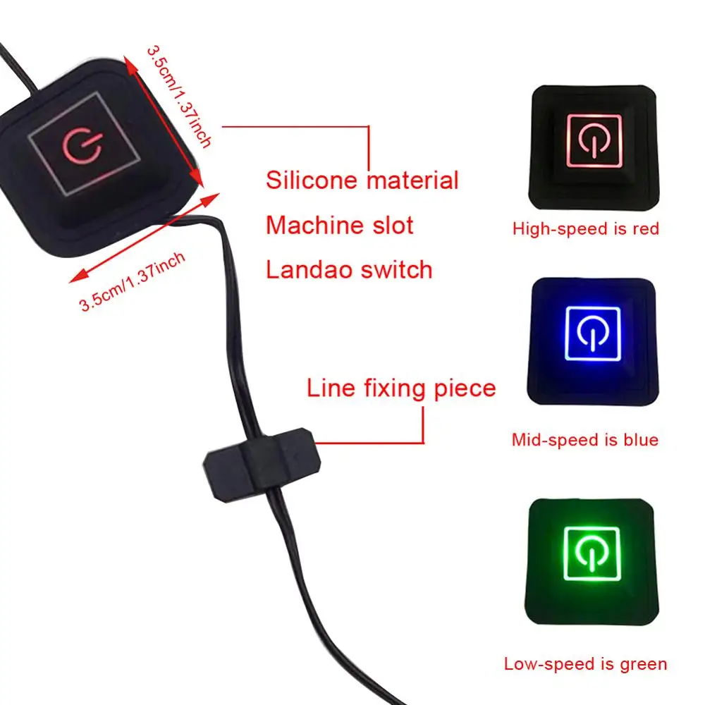 Грелка из углеродного волокна 5 В трехуровневая с регулируемой температурой