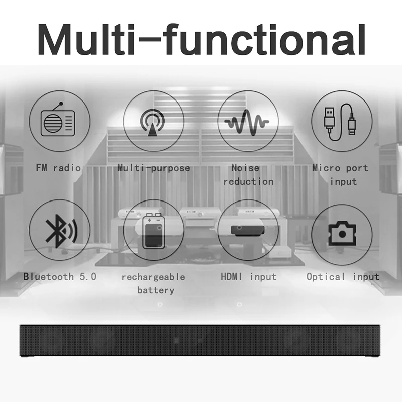 Bluetooth звуковая панель для телевизора Беспроводная Колонка компьютера HDMI