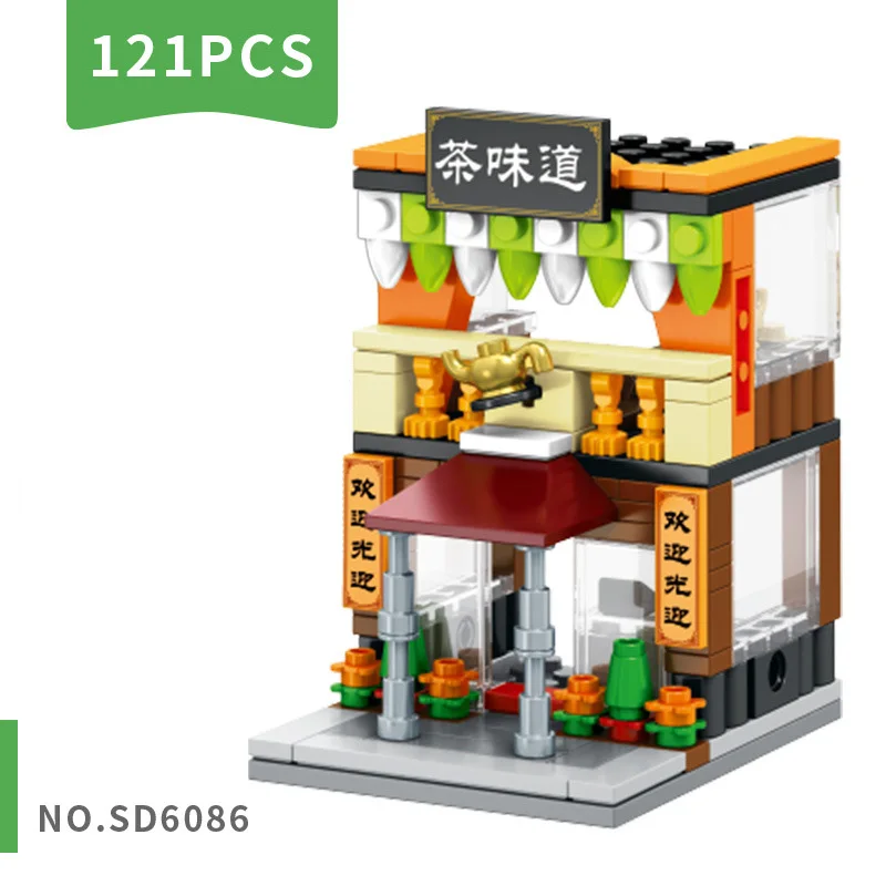 Строительный блок DIY Мини уличный вид сборный город мини магазин игрушек