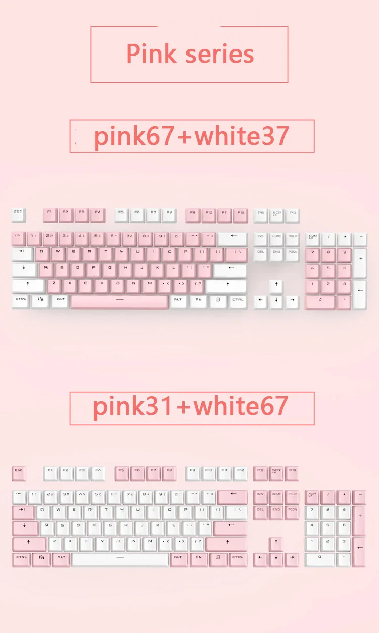 PBT Translucent Backlight Keycaps 104 Keys Mechanical Keyboard Key Cap Double Shot Key Cap For Cherry MX