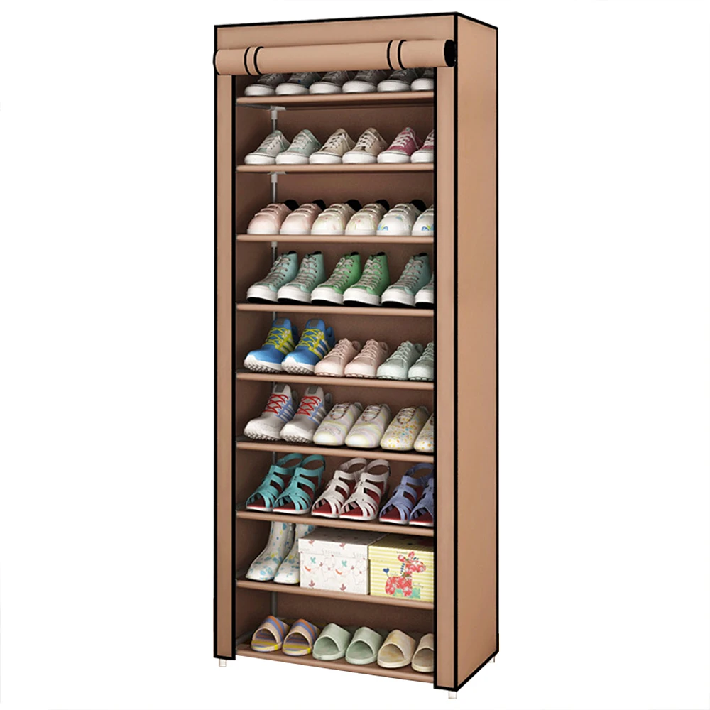 

Multilayer Nonwoven Fabric Detachable Shoe Rack Dustproof Shoe Cabinet Home Standing Holder Shoes Organizer Space-saving Stand