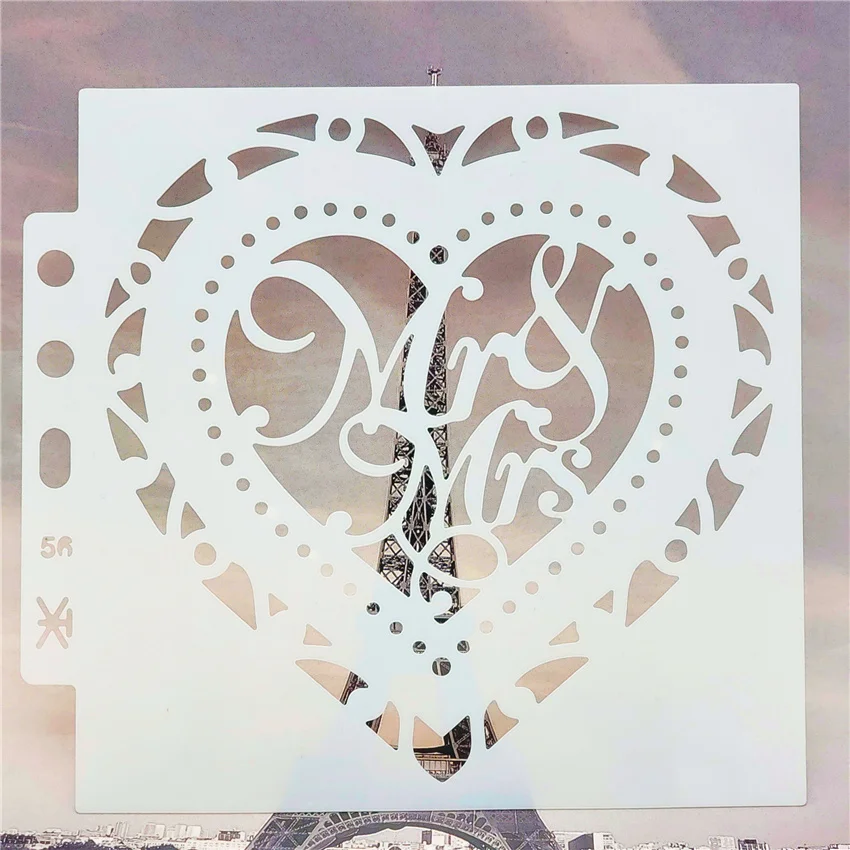 13x14 см свадебное дерево Скрап Трафареты спрей Пластик пресс-форм щит форма для