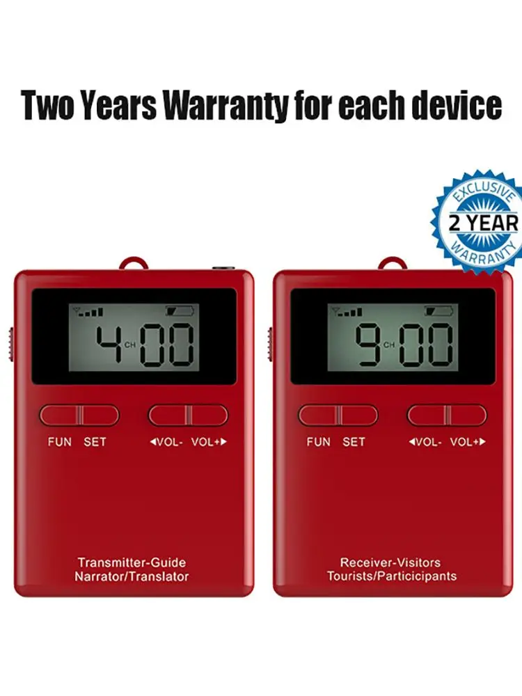 

Whisper Tour Guide Transmitter and Receiver Portable Microphones for Tour Guides