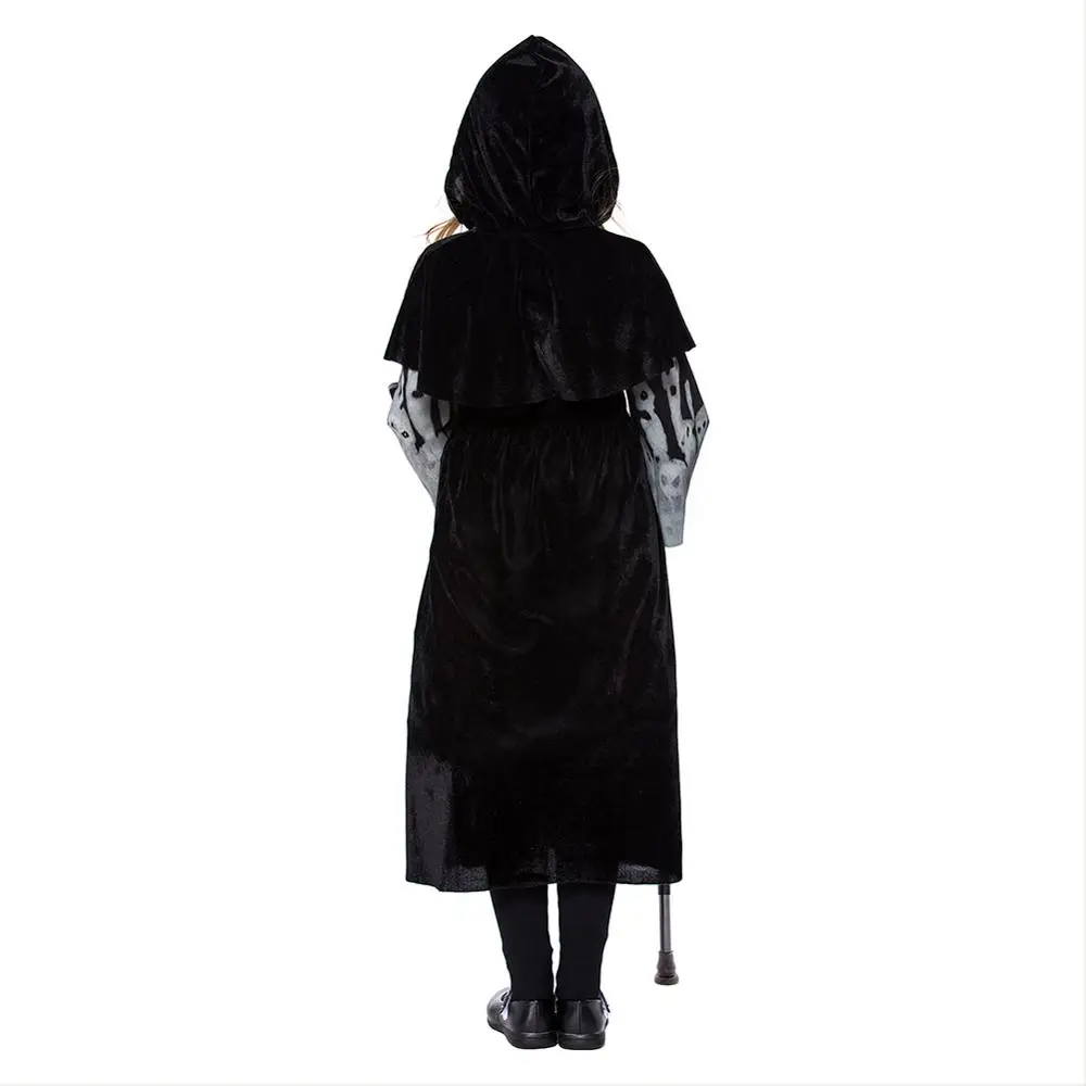 Костюм вампира на Хэллоуин платье ведьмы с длинным рукавом для девочек и женщин |