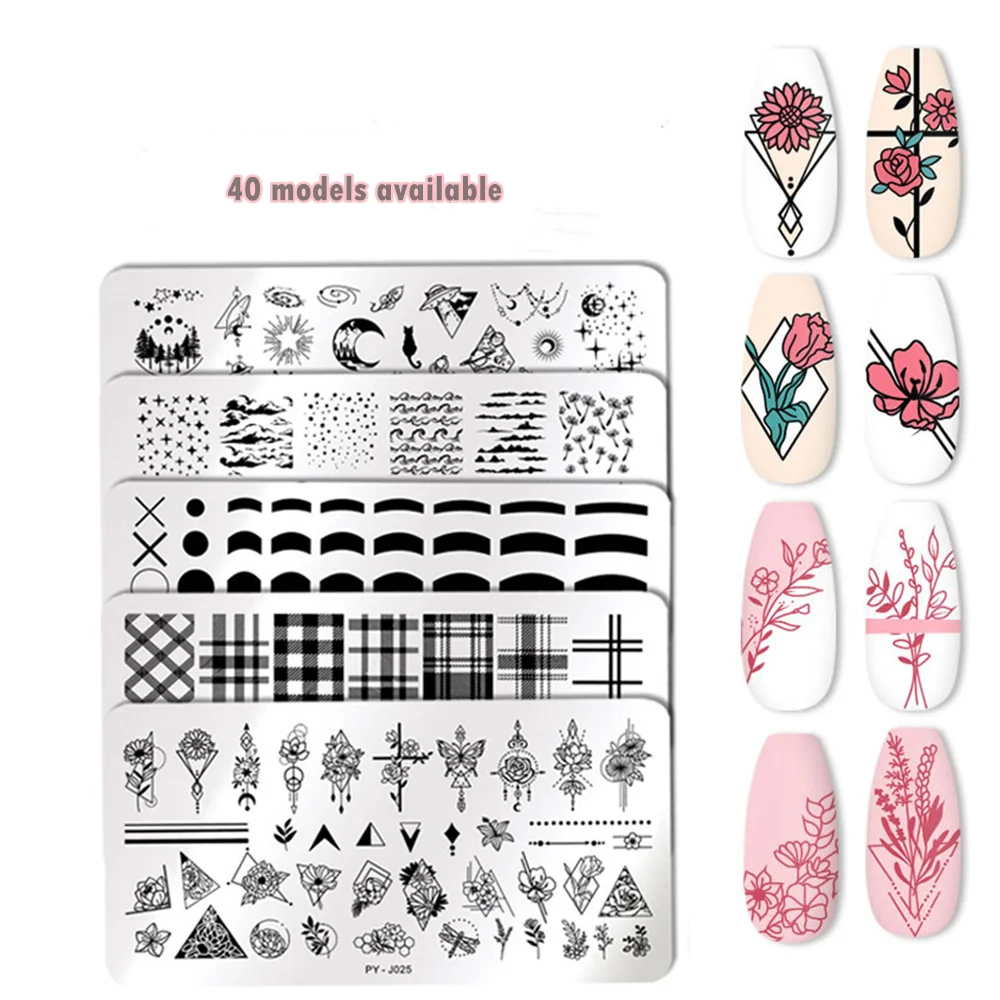 

Nail Art Plate Printing Template Nail Art Transfer Printing Tool Christmas Snowflake New Year Series