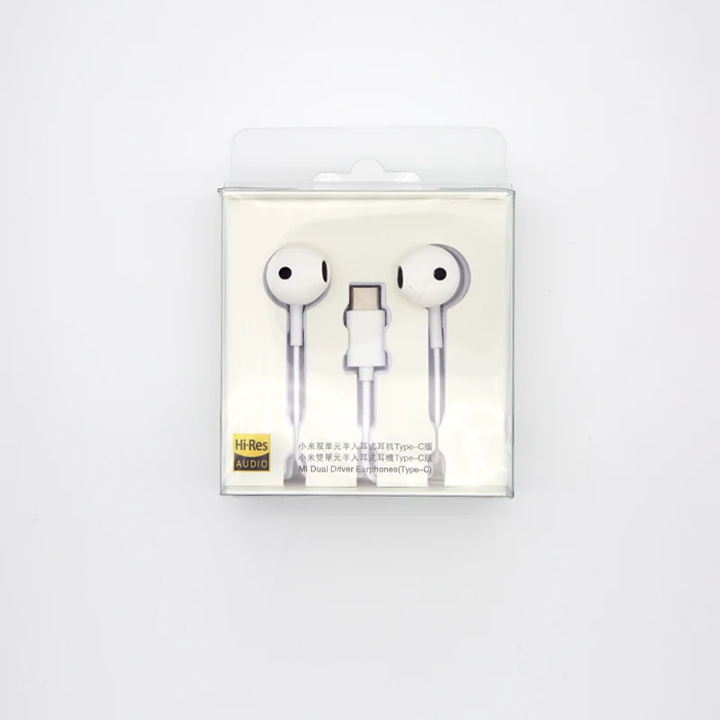 Оригинальные наушники XIAOMI с двумя драйверами type-C USBmacho en la oreja, наушники-вкладыши, черные, белые, Android, huawei - Цвет: White