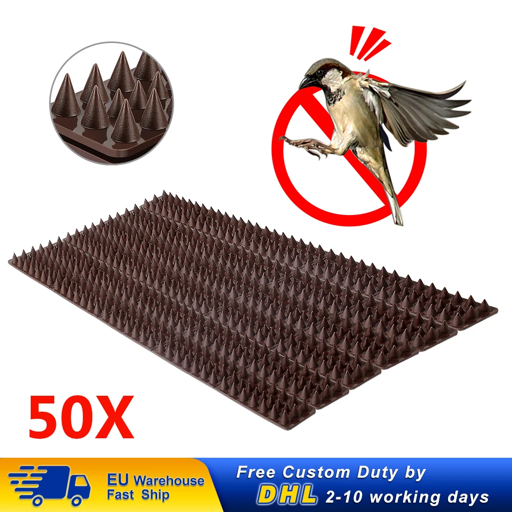 50 шт. Репеллент для птиц кошек собак пластиковые полоски привод вниз столбик шипы