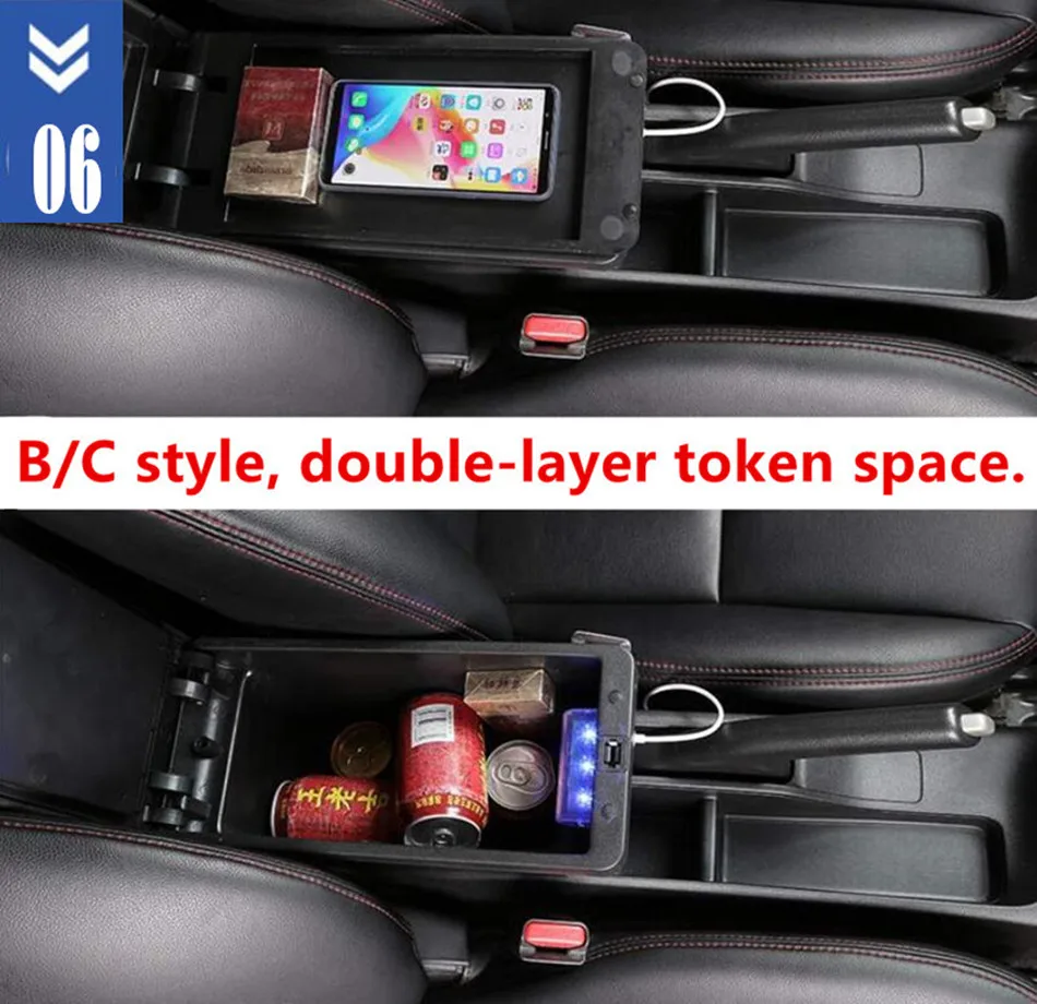 Подлокотник для Fiat 500 внутренняя центральная консоль контейнер хранения