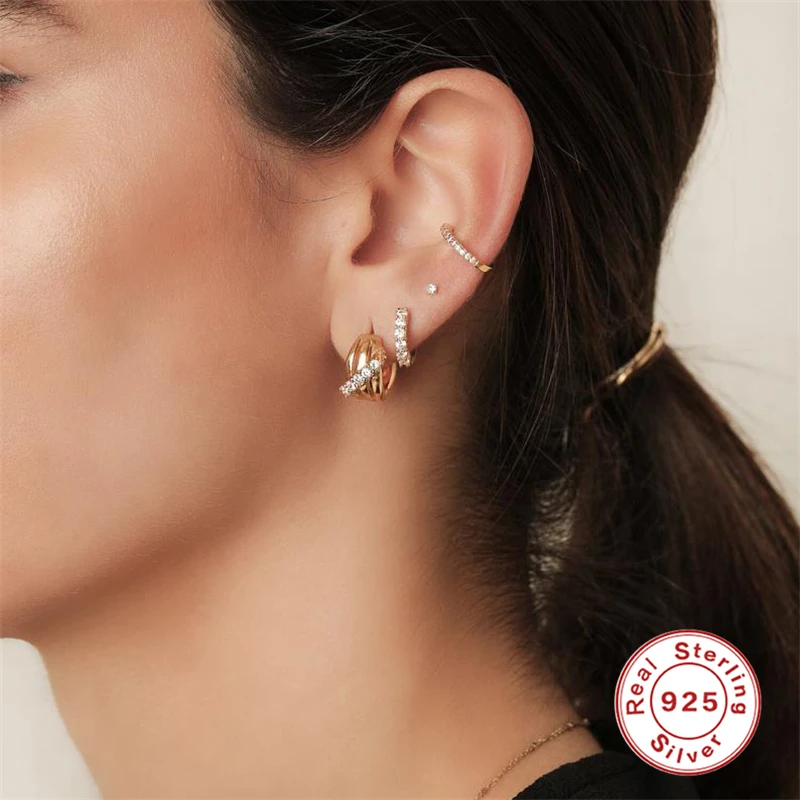 Корейские серьги женские из стерлингового серебра 925 пробы серьги-сглаз синие