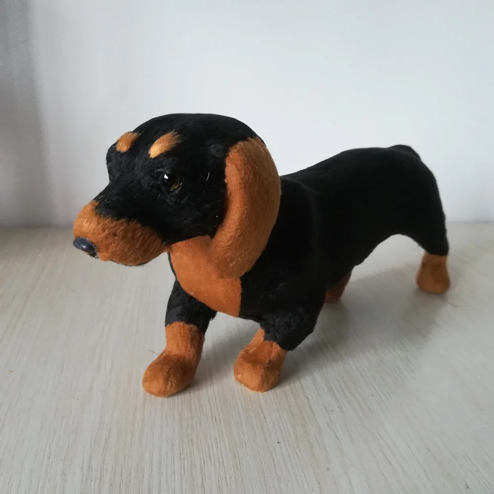 

about 33x13cm simulation dog black Dachshund polyethylene&furs Dachshund hard model prop,home decoration Xmas gift w1012