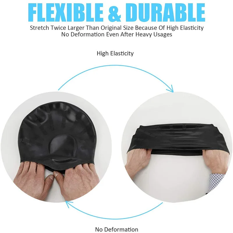 Шапка для плавания взрослых Мужская/Женская силиконовая защиты ушей длительного