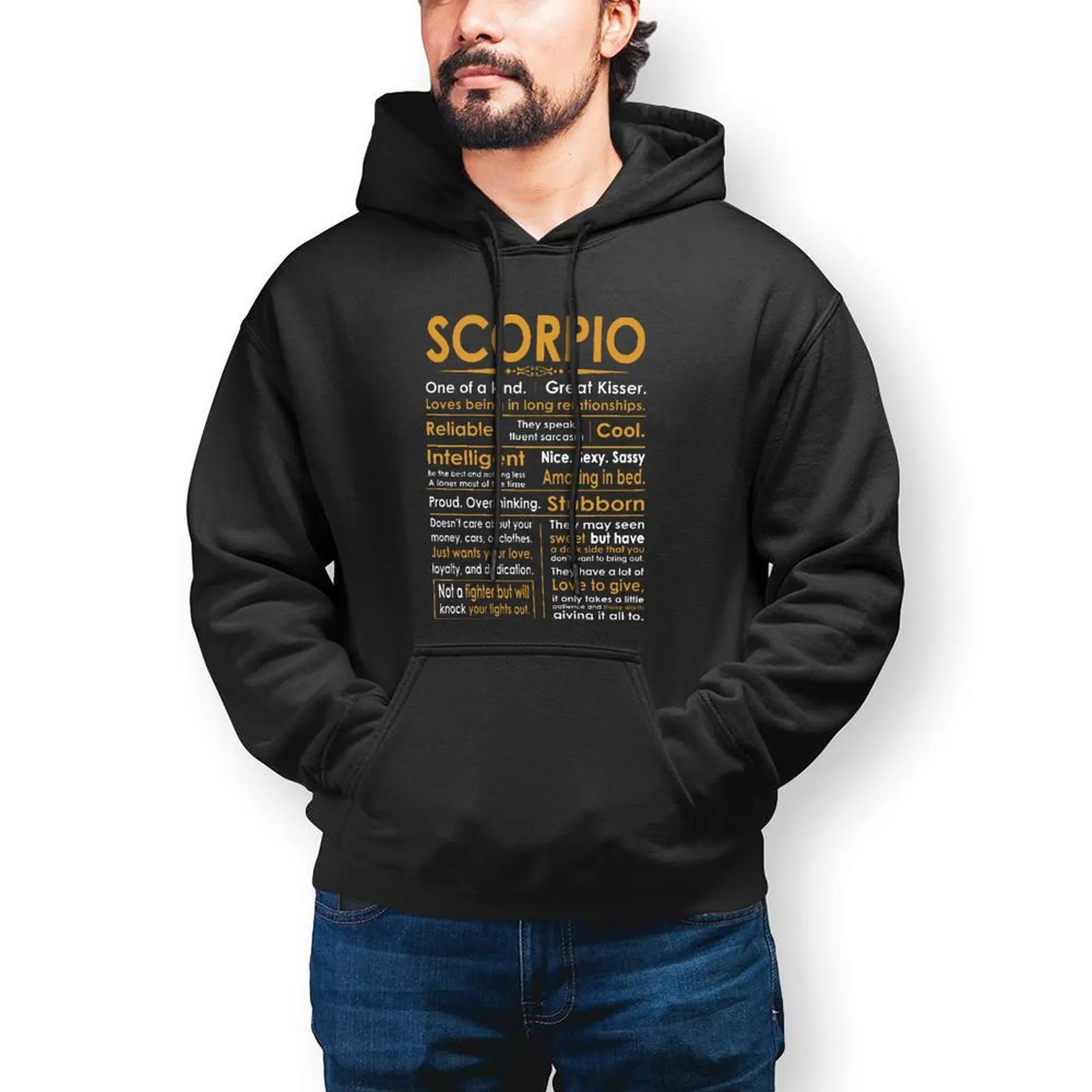 

Zodiac Hoodies Winter Cotton Hoodie Nice Loose Long Length Pullover Hoodie Men XXXL