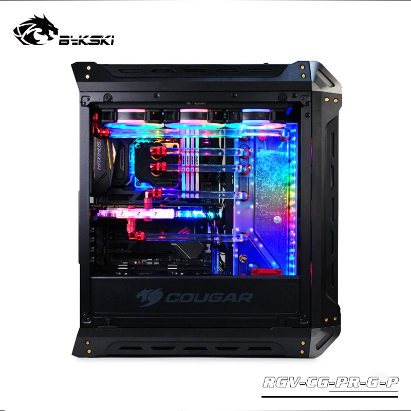 BYKSKI акриловый бак для COUGAR Panzer-G чехол для компьютера/3PIN 5V D-RGB/Combo DDC насос холодный канал воды решение