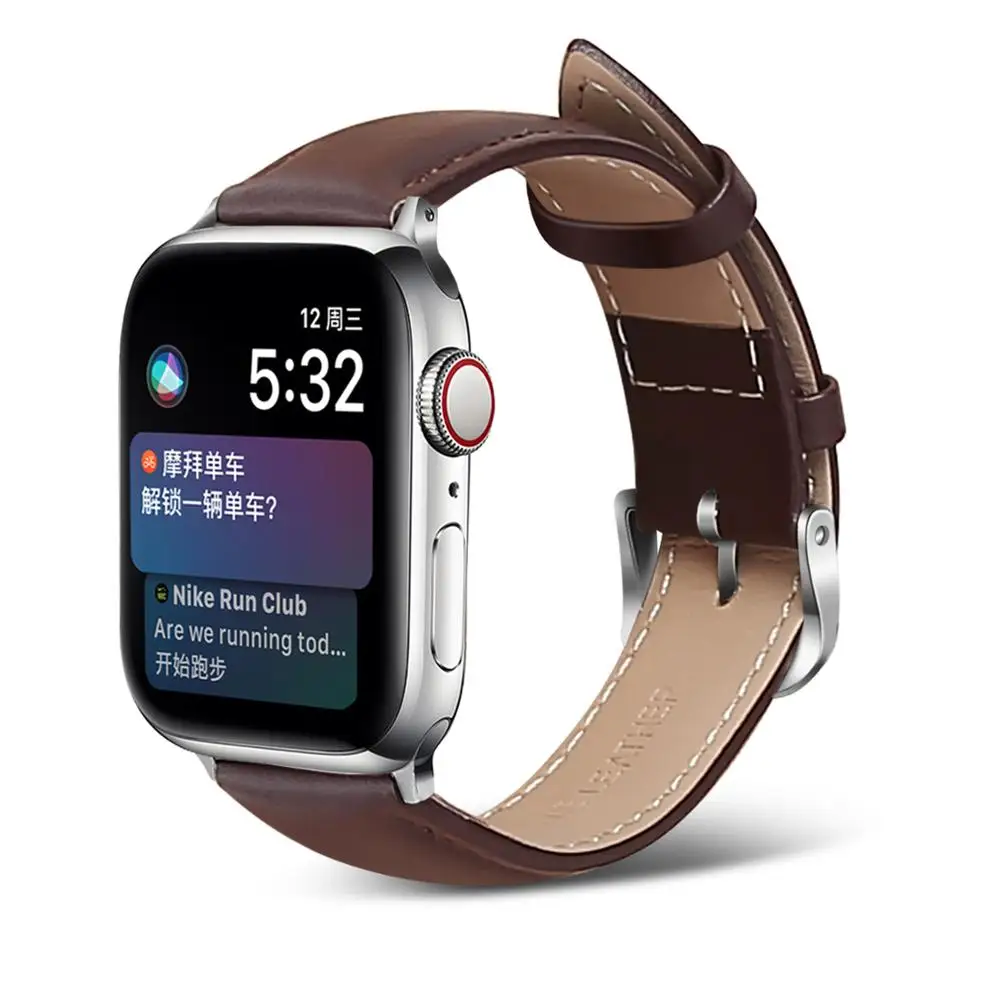 Новинка, винтажные кожаные ремешки аксессуары для наручных часов iwatch, браслет для наручных часов Apple watch, ремешок 42 мм 44 мм, 38 мм, 40 мм, версия 1, 2/3/4/5 с ремешком - Цвет ремешка: Dark brown