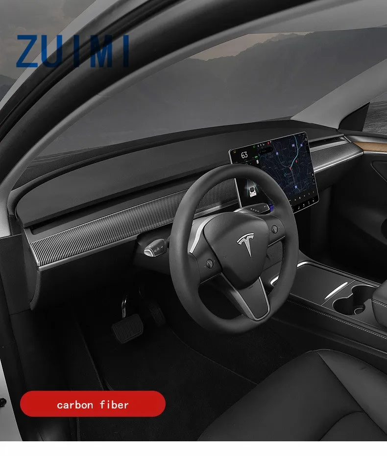 

Suitable for Tesla Model3 Dashboard Strip Model Y Dashboard Decoration Strip Interior Modification Car Accesories Interior