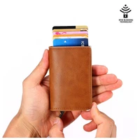 rfid blocking mens credit card holder leather bank id card case cardholder passport holder wallet card credit card holder