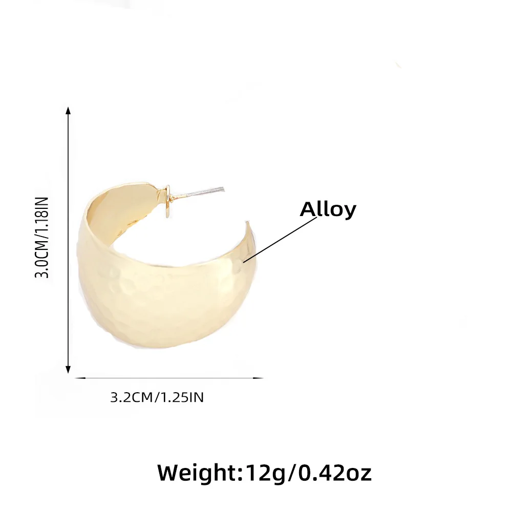 

Fashion C-shaped Metal Geometric Earrings Female Cute Small Hoop Earrings Banquet Jewelry Accessories