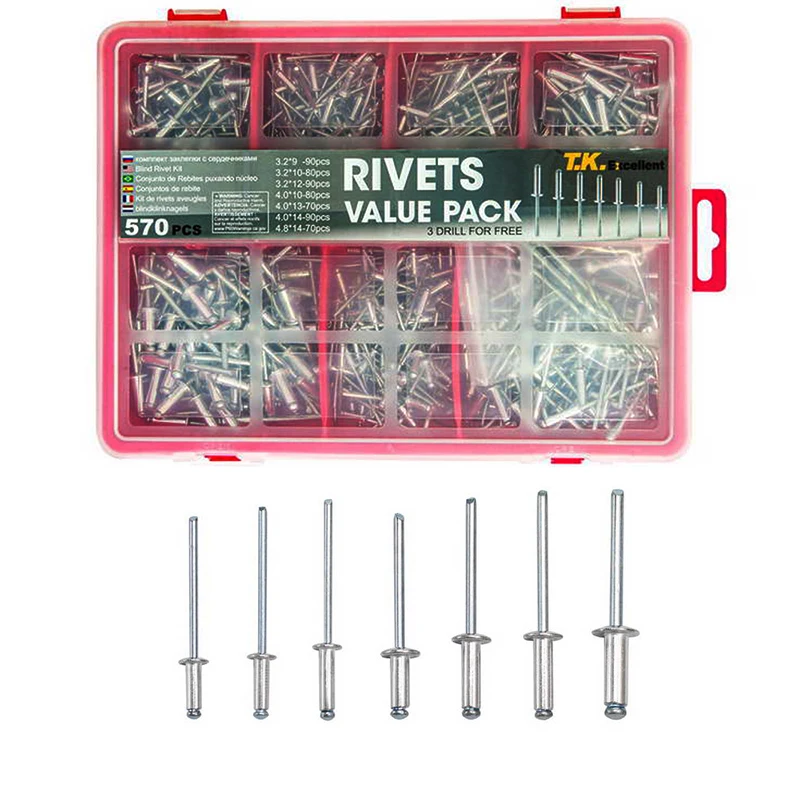 3 шт. алюминиевые купольные заклепки 570