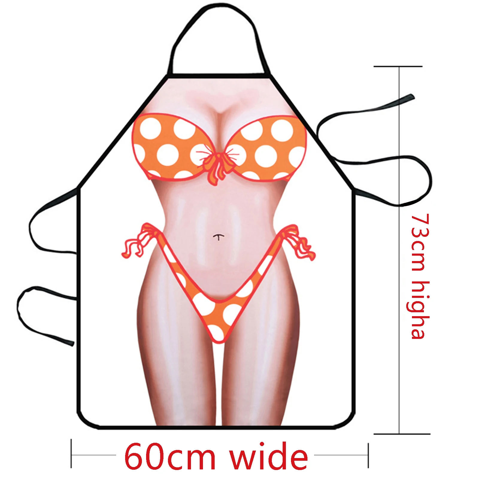 

Adults Apron, Strappy Human Body Print Apron Waist Cloth Cooking Accessories for Women Men
