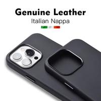 italian nappa genuine leather case for iphone 13 pro max mini supercar interior luxury business premium cow phone cover