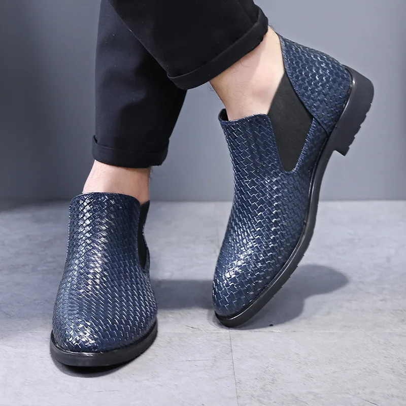 2020 весна/зима мужские ботинки челси британский стиль модные ботильоны черные