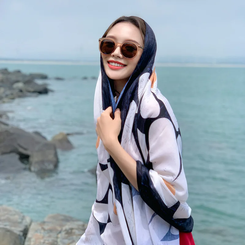 Женский шарф с геометрическим рисунком этнические головные повязки хиджаб