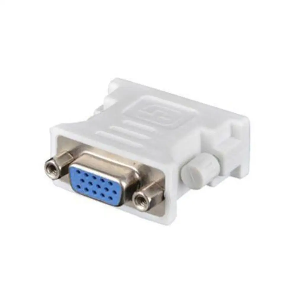 DVI D Male To VGA Female Socket Adapter Converter VGA To DVI White Durable Practical Socket Adapter Converter