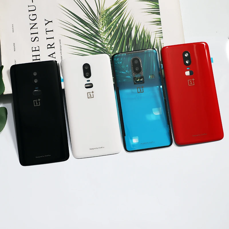 Оригинальный Корпус для Oneplus 6 One Plus батарея Дверь настоящая задняя крышка Стекло