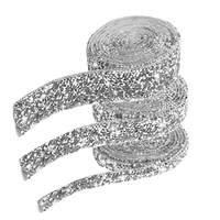 crystal arts crafts rhinestone ribbon self adhesive diamond diy 3 rolls bling ribbons roll decoration sticker