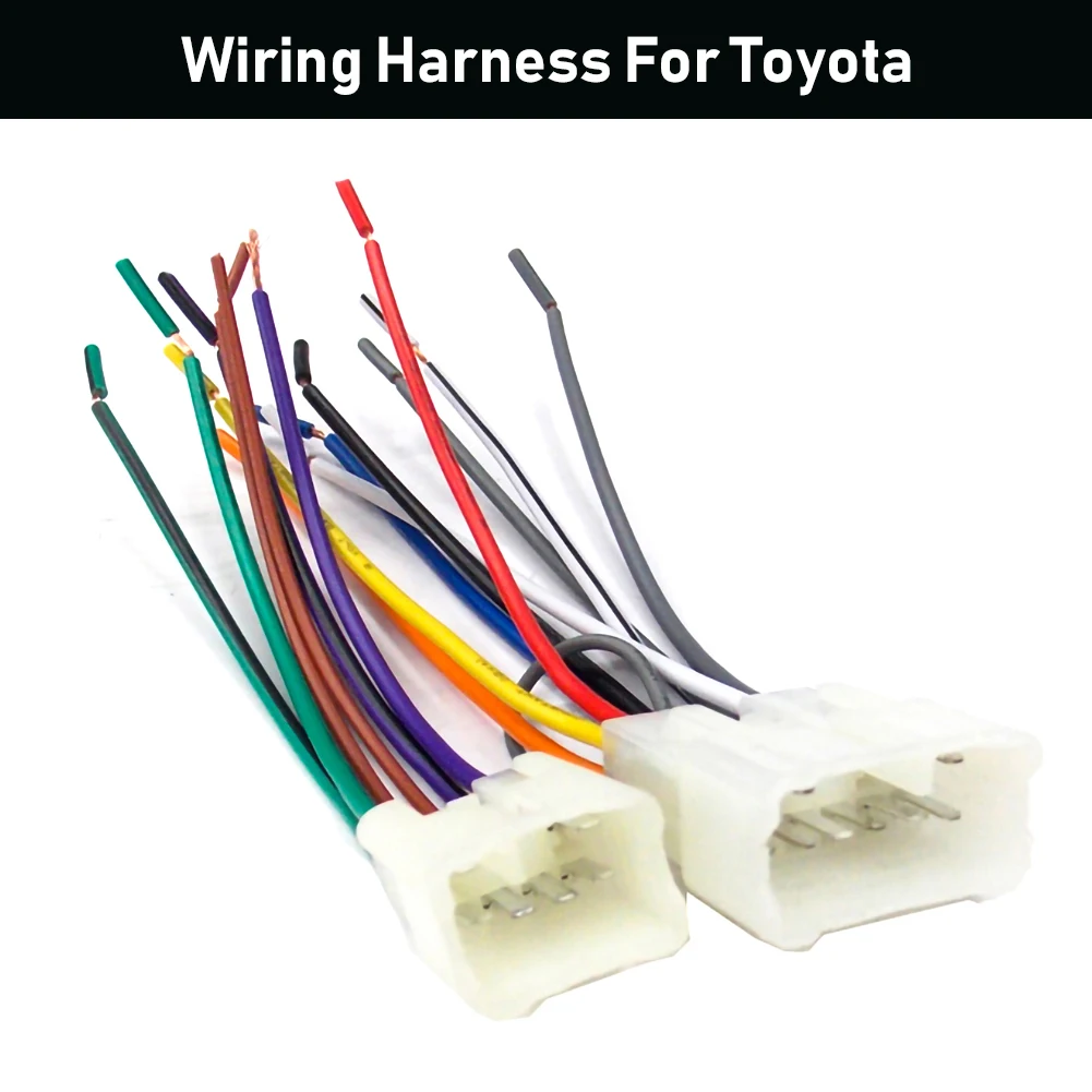 

Aftermarket Radio Stereo Install Car Wire Harness Cable Adapter Fit for Toyota