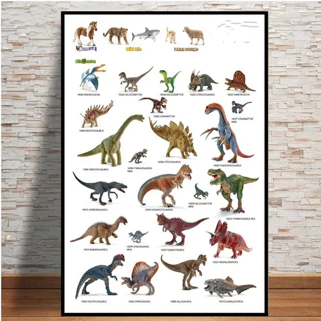 Полный эволюционный диаграммы плакат с динозавром Nordic модульная принты