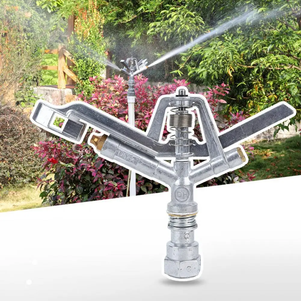 

Lawn Sprinkler Automatic 360 Degree Rotating Aluminum Alloy Adjustable Spray Nozzle for Garden Yard Watering Can for Flowers