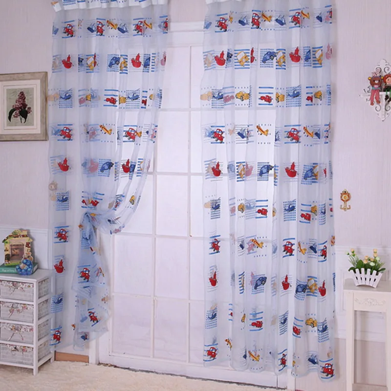 Отвесные занавески с рисунком автомобиля для гостиной детской комнаты спальни