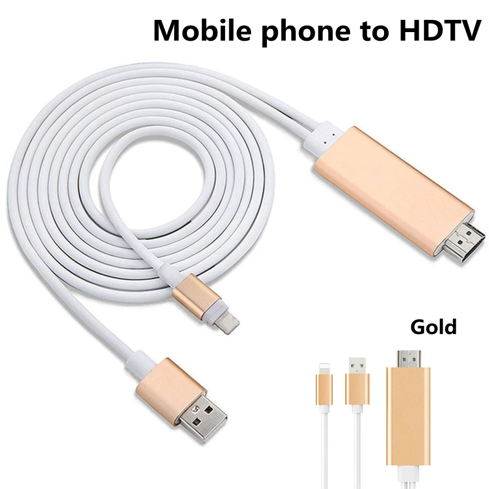 Цифровой кабель для iphone к AV HDMI совместимый/HDTV TV 8 Pin адаптер iPhone 11 12 XR X plus ipad Mini Air