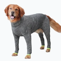 dog clothes for large dogs super soft stretchy dog recovery suit lengthen collar contrast rib indoor pet clothing husky labrador