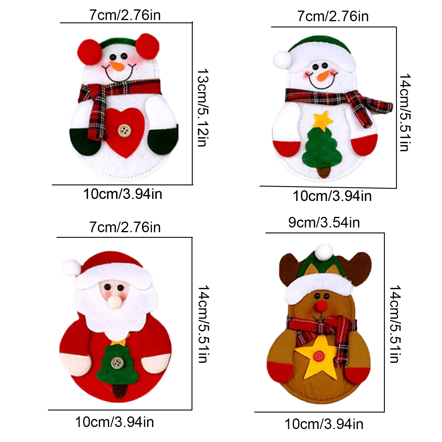 Behogar 4 шт. Милая Пижама с рождественским принтом пижама Ножи вилка Столовые