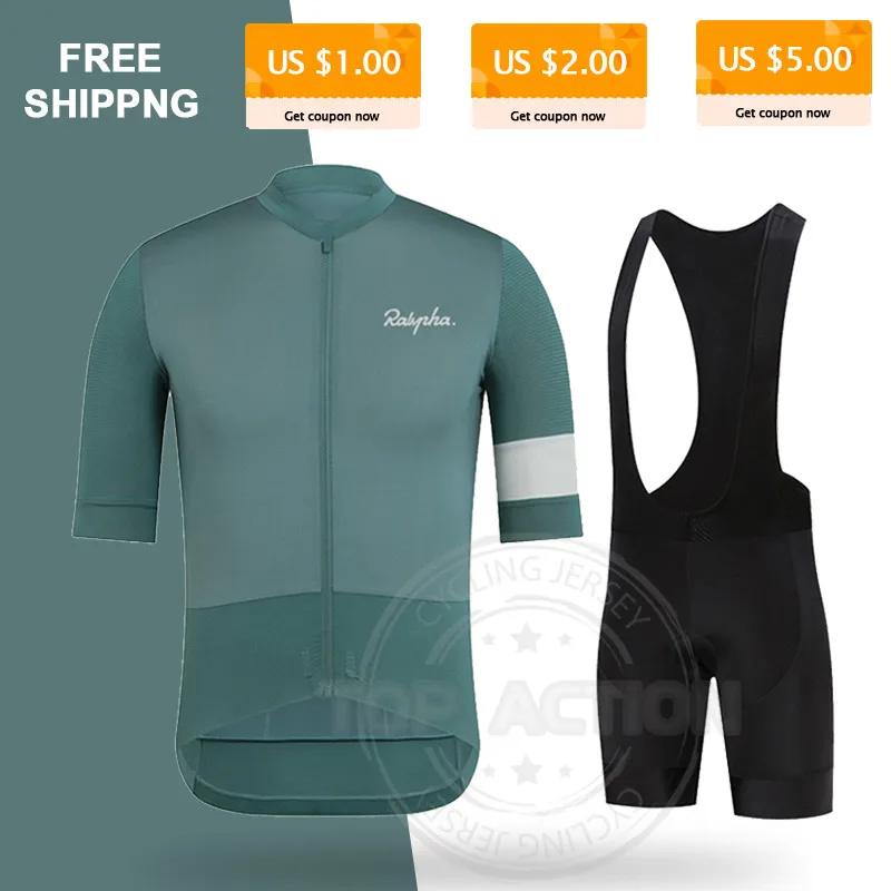 

Мужская велосипедная майка Ralvpha 2022, летний комплект с коротким рукавом, Майо 19D, шорты с нагрудником, велосипедная одежда, костюм женской оде...