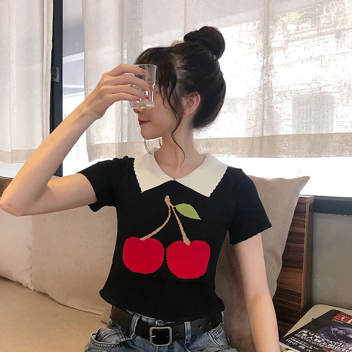 Женские футболки короткая футболка для женщин лето 2020 ретро женский топ с